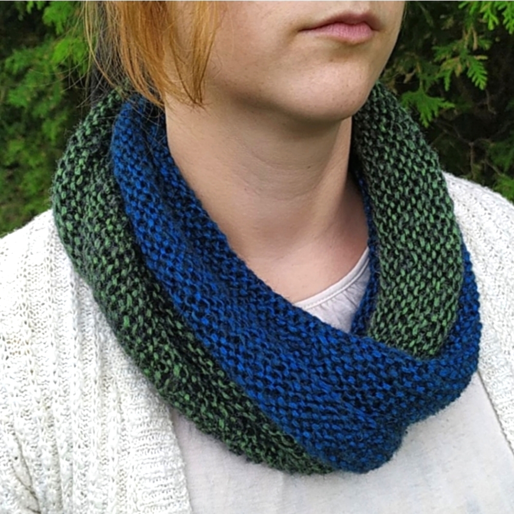 Twisted Peacock Cowl Scarf